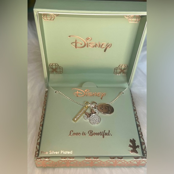 Disney - Minnie Mouse “ Life is Bowtiful” Charm tri-color Necklace (NIB) - Picture 2 of 4